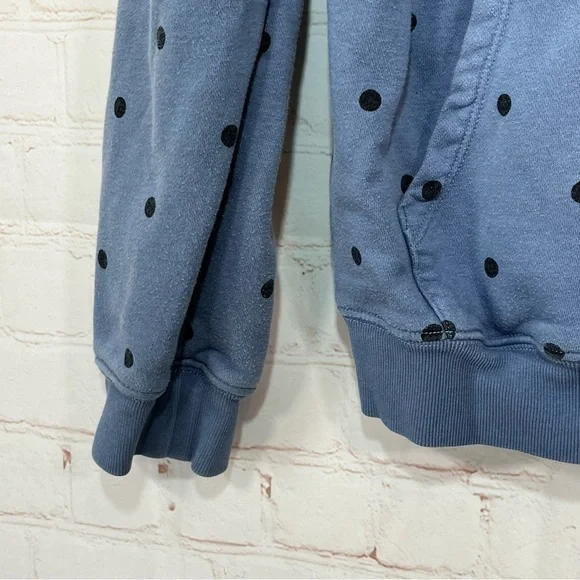 GAP Full Zip Hoodie Sweatshirt Girls XXL 14-16 Blue Polka Dot Pockets - Picture 7 of 7